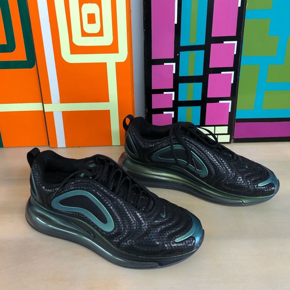 SOLD - Nike Men’s  Air Max 720 Throwback Future Iridescent Green